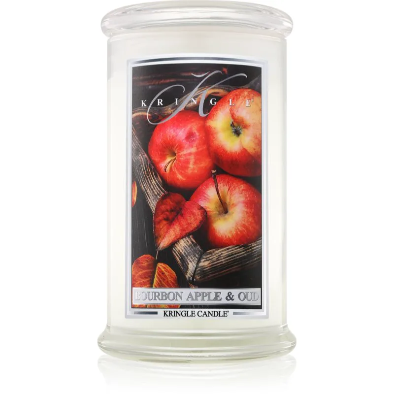 Kringle Candle Bourbon Apple & Oud αρωματικό κερί 624 γρ