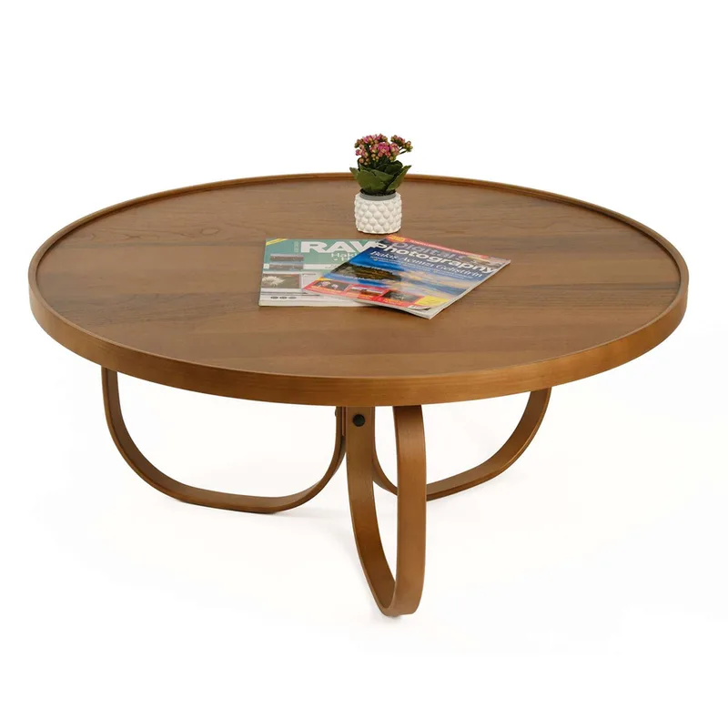 Τραπεζάκι Σαλονιού Jupiter - Walnut 643Mrl1104 (Φ100)