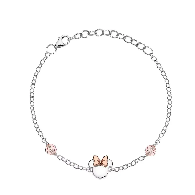 DISNEY Βραχιόλι Παιδικό Από Ασήμι Minnie Mouse BS00035TRPL-55C