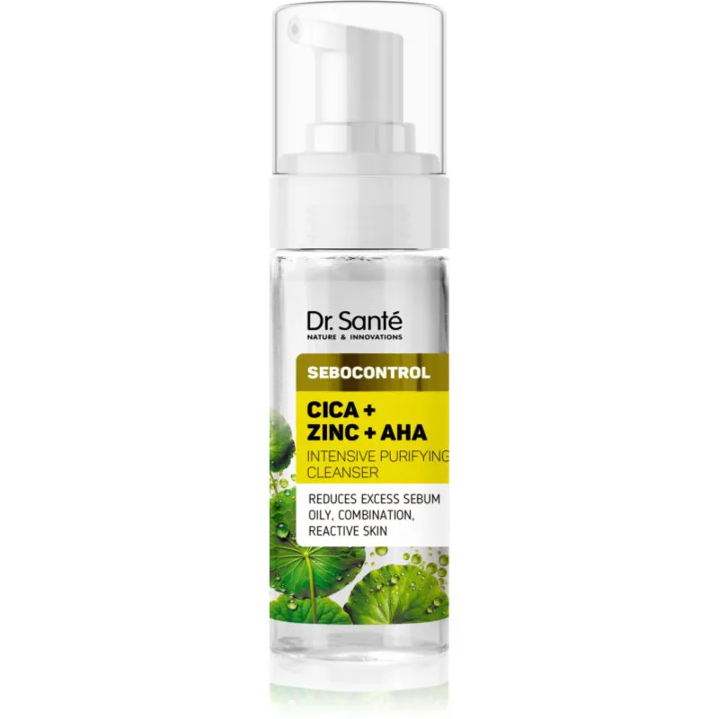 Dr. Santé Sebocontrol Cica + Zinc + AHA λοσιόν καθαρισμού για λιπαρή επιδερμίδα 150 ml