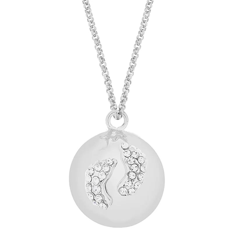 Μενταγιόν Επάργυρο Babybell Glowing Πατουσάκια Silver Proud Mama PM-616 (Χρώμα: Ασημί , Υλικό: Επάργυρη) - Proud mama - PM-616