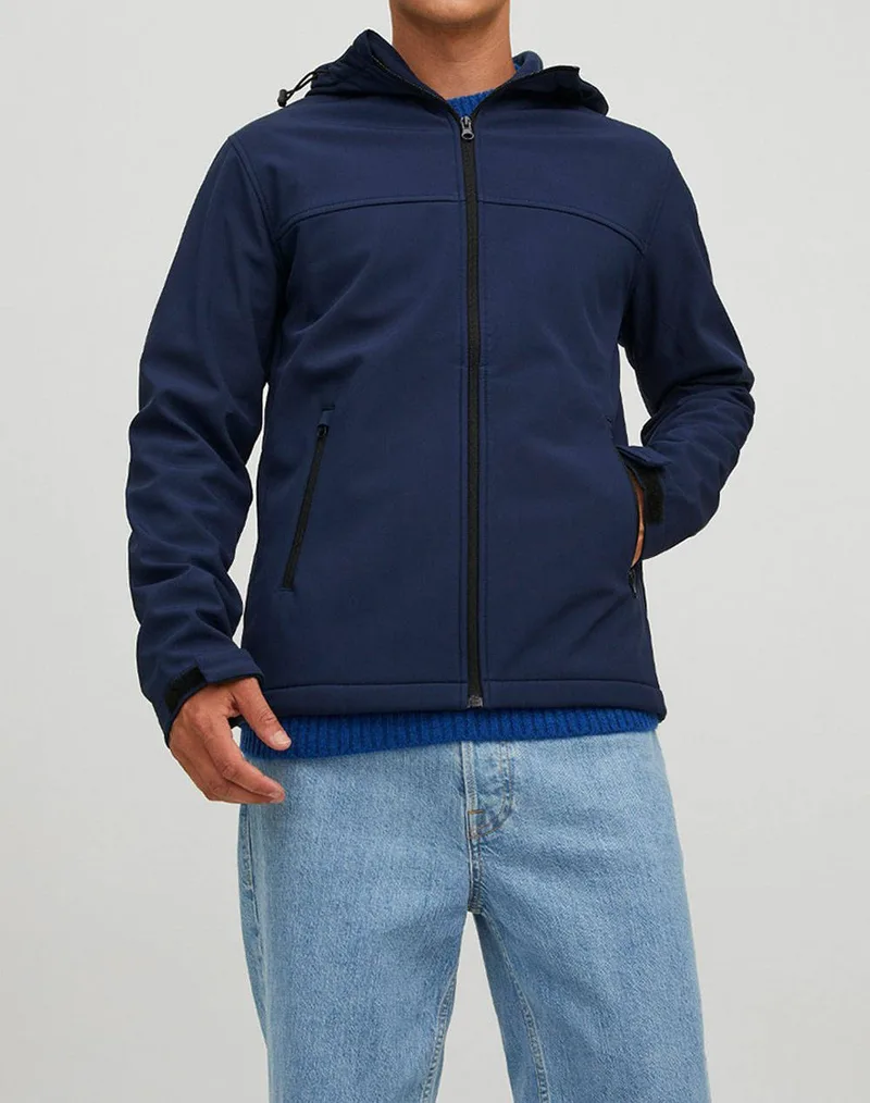 JACK&JONES ΜΠΟΥΦΑΝ JJEMARVIN HOOD SOFTSHELL NOOS 12212363-Navy Blazer MidnightBlue