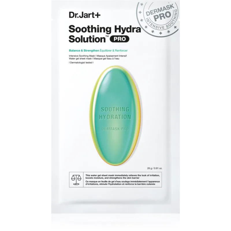 Dr. Jart+ Soothing Hydra Solution™ Intensive Soothing Mask Αναζωογονητική και Ενυδατική Μάσκα Προσώπου 26 γρ