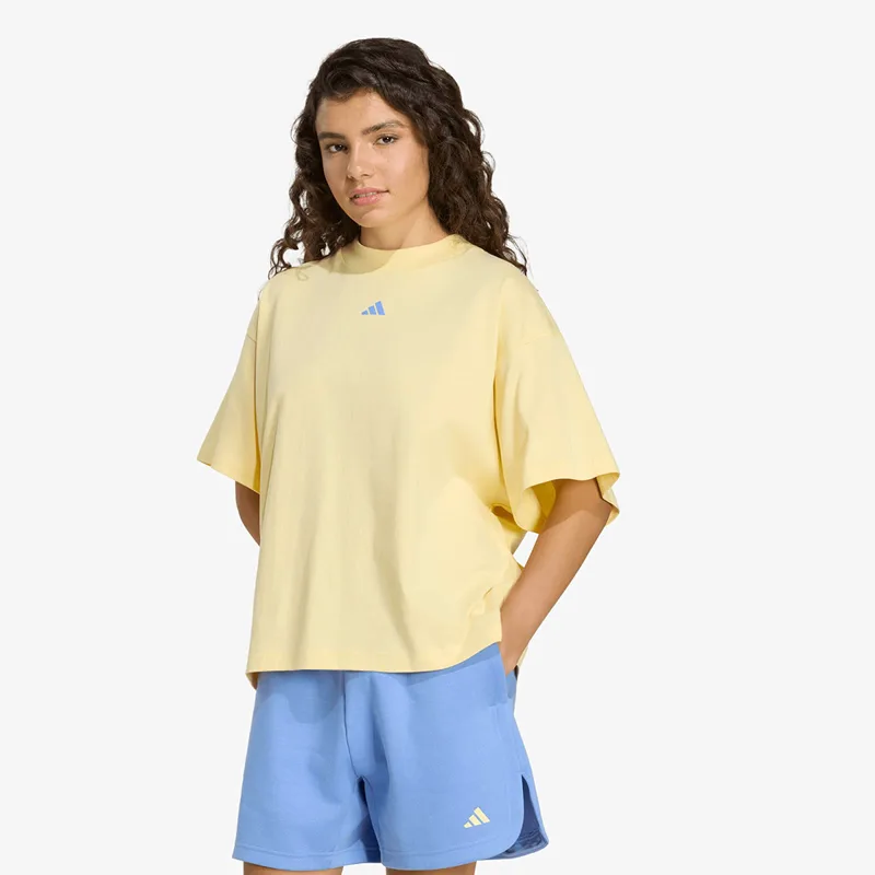 T-shirt adidas 3-Stripes Studio T-Shirt Almost Yellow M
