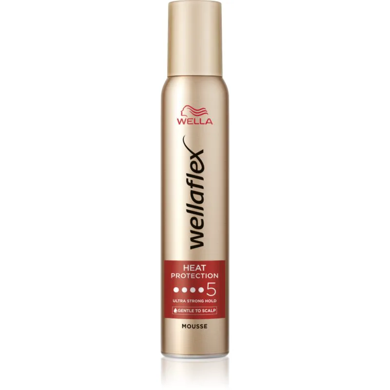 Wella Wellaflex Heat Protection αφρώδες σκληρυντικό μους για θερμική επεξεργασία μαλλιών 200 ml