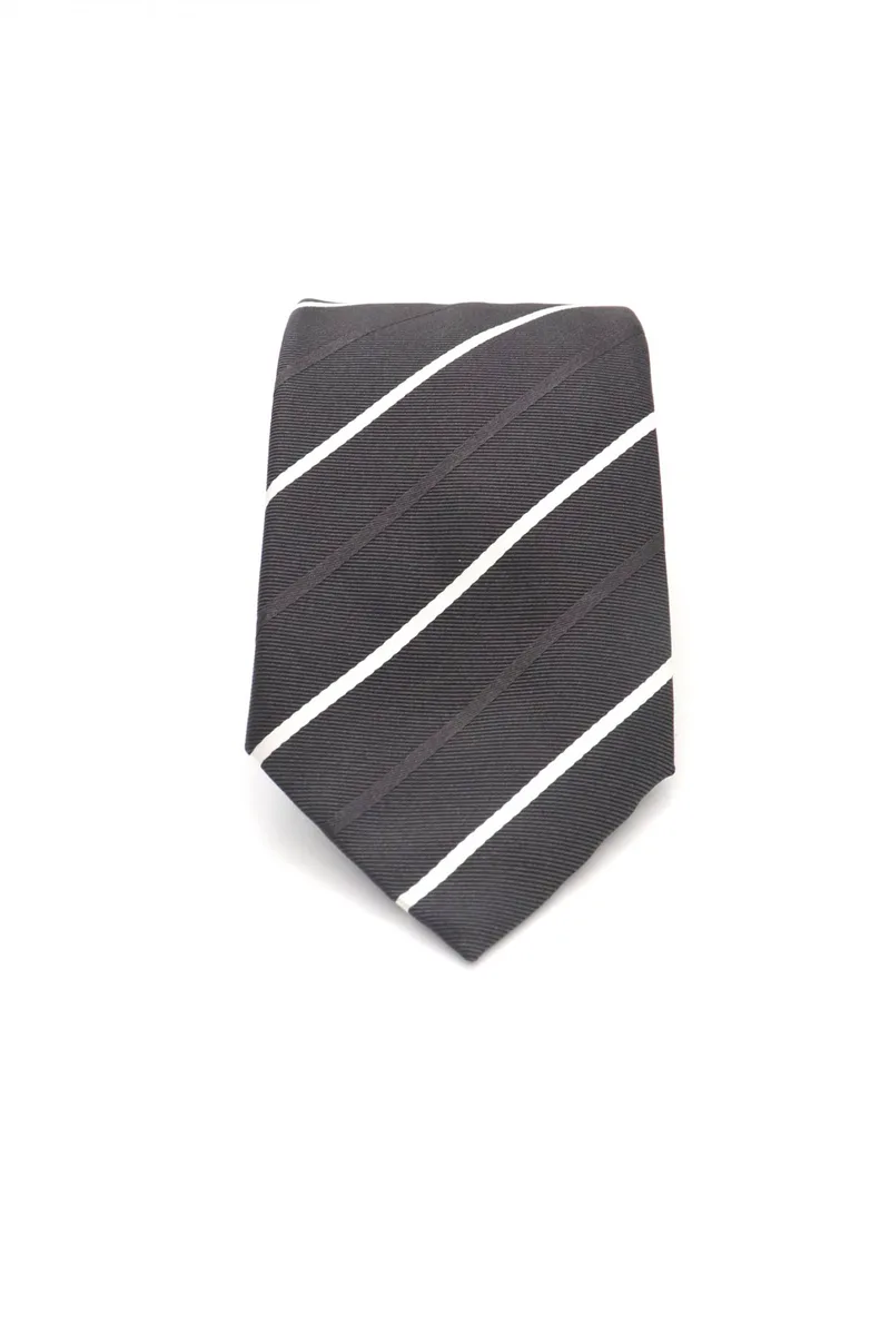BOSS ΓΡΑΒΑΤΑ ΡΙΓΕ H-TIE 7.5 253 ΓΚΡΙ-ΛΕΥΚΟ