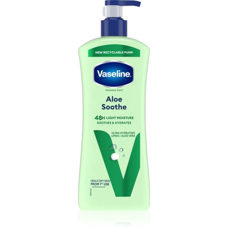 Vaseline Aloe Soothe ενυδατικό γαλάκτωμα σώματος με αλόη βέρα 600 ml