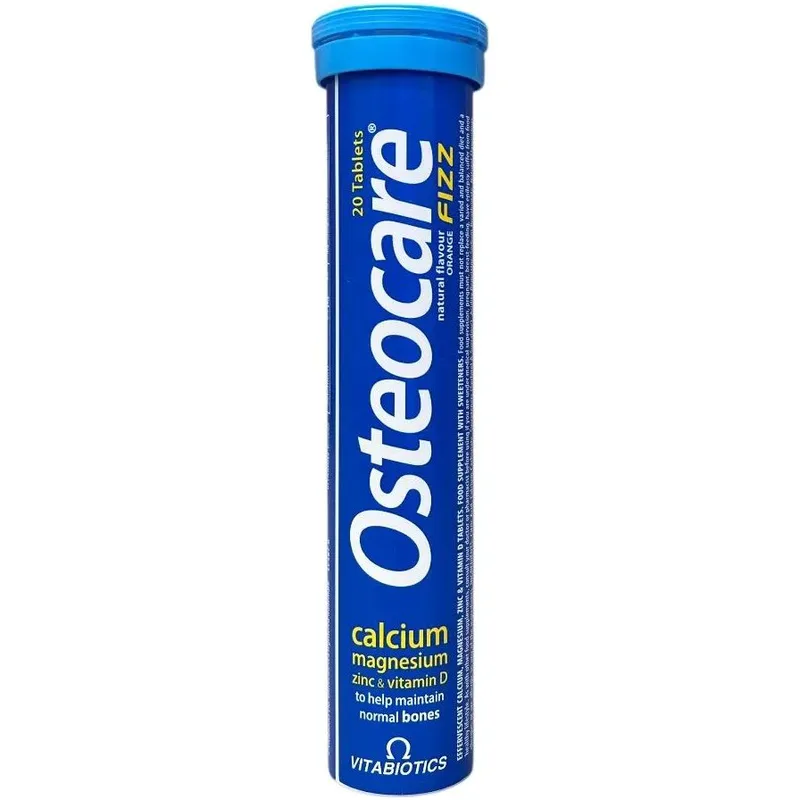 Vitabiotics Osteocare Fizz Calcium, Magnesium, Zinc & Vitamin D Συμπλήρωμα Διατροφής με Ασβέστιο, Μαγνήσιο, Ψευδάργυρο & Βιταμίνη D για την Διατήρηση της Φυσιολογικής Κατάστασης των Οστών, με Γεύση Πορτοκάλι 20 Effer.tabs
