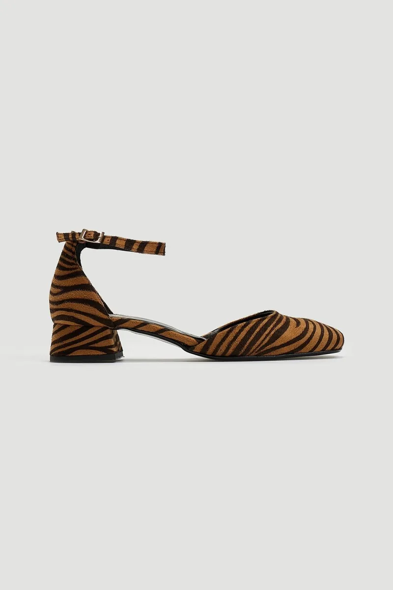 TFP Suede Ballerinas Open Sides - 351 - Black/Beige