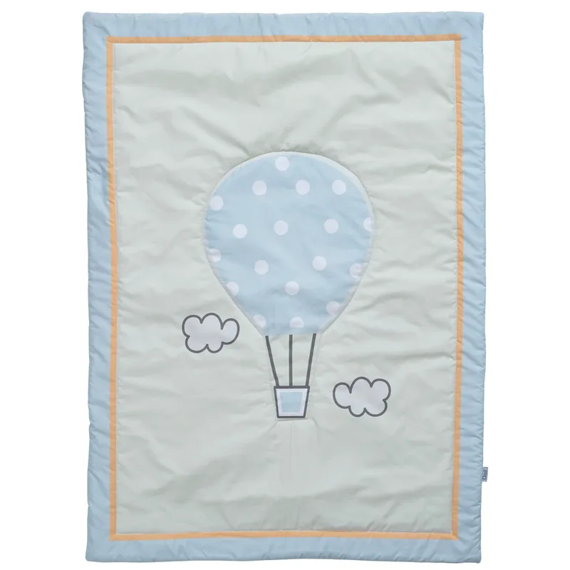 Κουβερλί Das Baby Fun 4880 Γαλάζιο- Κίτρινο- Μέντα 110x150