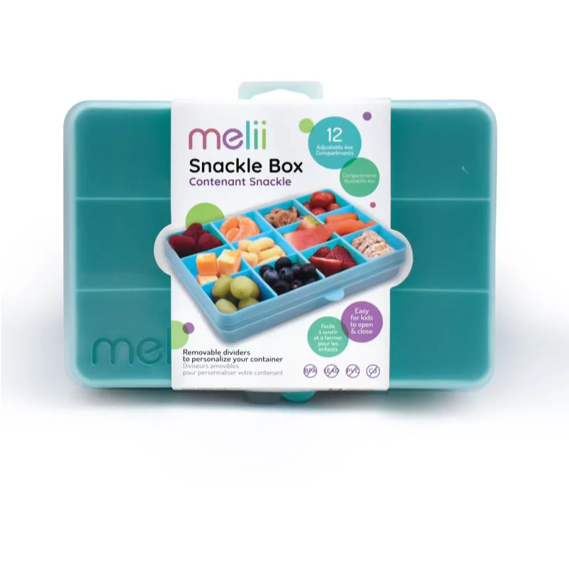 Melii Snackle Box κουτί για σνακ Blue 1368 ml