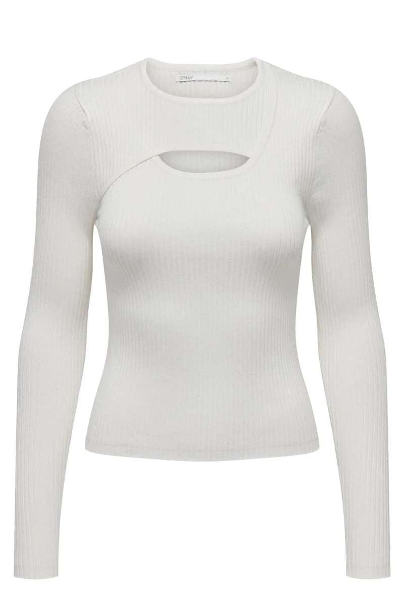Μπλούζα Μακρυμάνικη Only Onlashley Peakaboo O-Neck 15300390-Cloud Dancer Γυναικείο