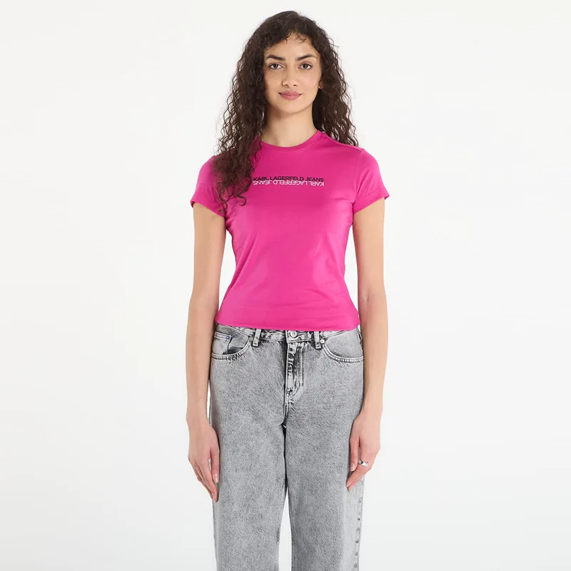 T-shirt Karl Lagerfeld Jeans Slim Ss Reflection Tee Very Berry L