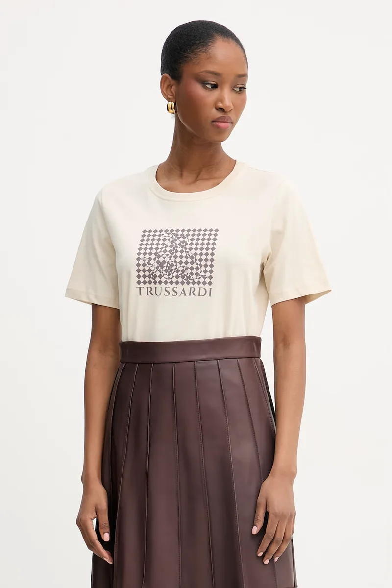 Trussardi t-shirt γυναικείο βαμβακερό