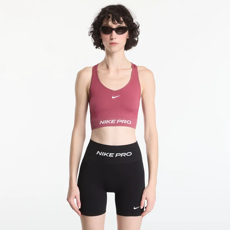 Σουτιέν Nike Pro Seamless Women's Dri-FIT Tank Top Ροζ Smoke/ White S