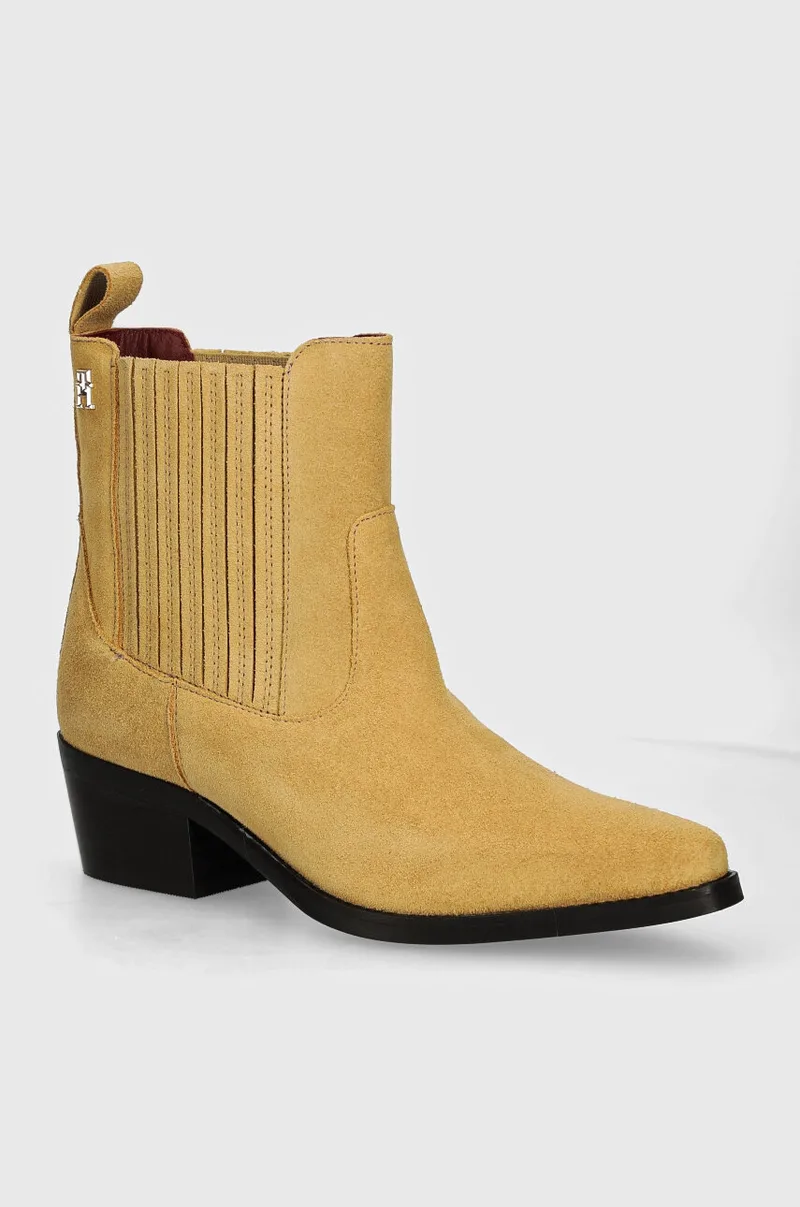 Σουέτ μπότες τσέλσι Tommy Hilfiger TH SUEDE COWBOY BOOT