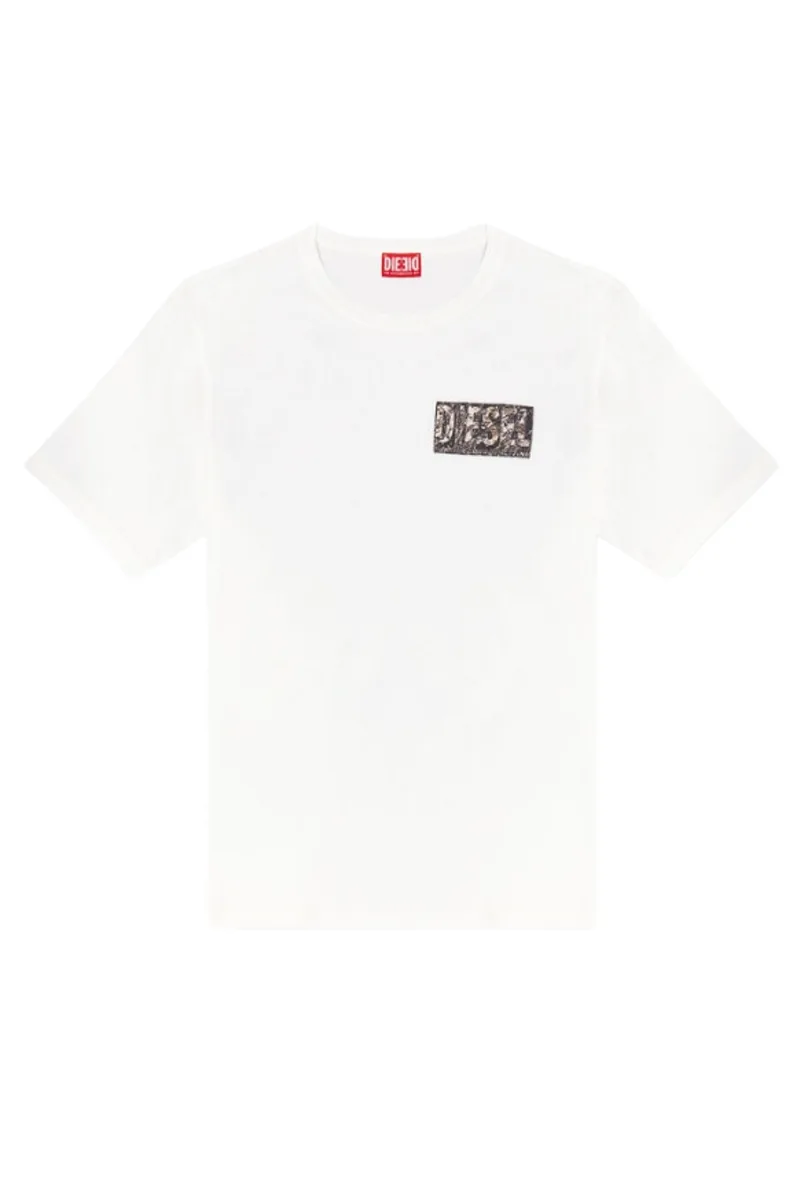DIESEL Ανδρικό T-Shirts T-ADJUST-R19 T-SHIRT - ΛΕΥΚΟ-S25A172570AGRI-WHITE