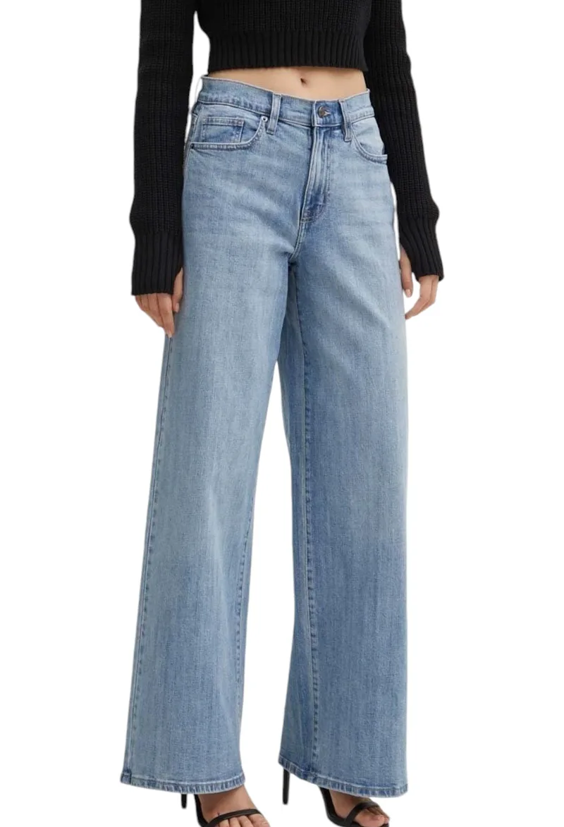 Παντελόνι Jean DKNY Wide Leg DJ4M4007-F3L-BRYANT WASH Γυναικείο