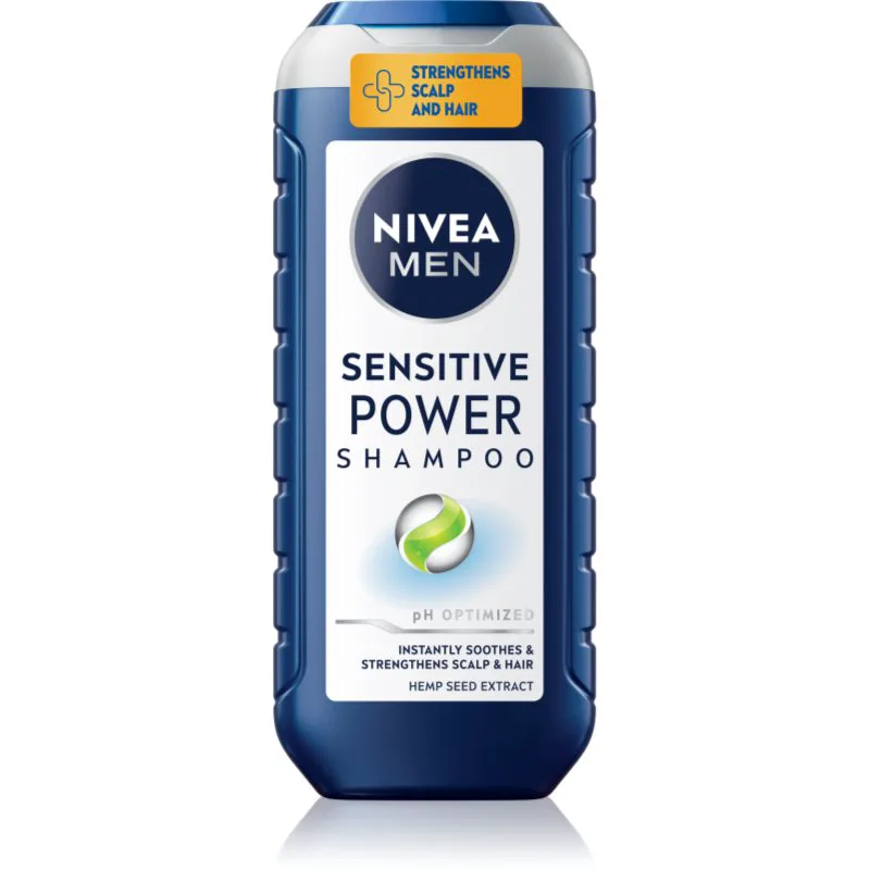 NIVEA MEN Sensitive Power δυναμωτικό σαμπουάν για ευαίσθητο τριχωτό της κεφαλής 250 ml