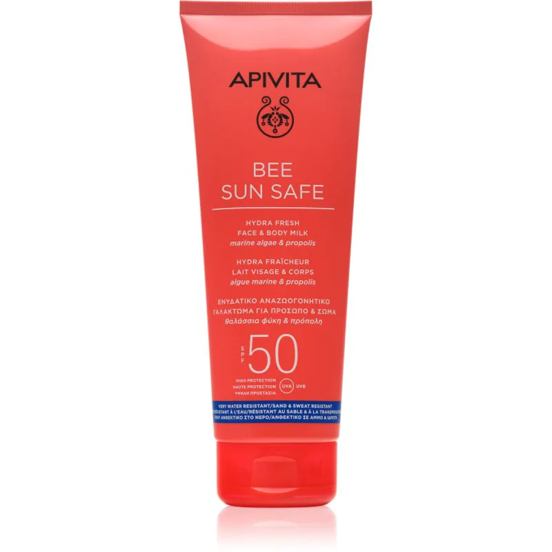 Apivita Bee Sun Safe Hydra Fresh Milk SPF50 αντηλιακό γάλα για πρόσωπο και σώμα SPF 50 200 ml