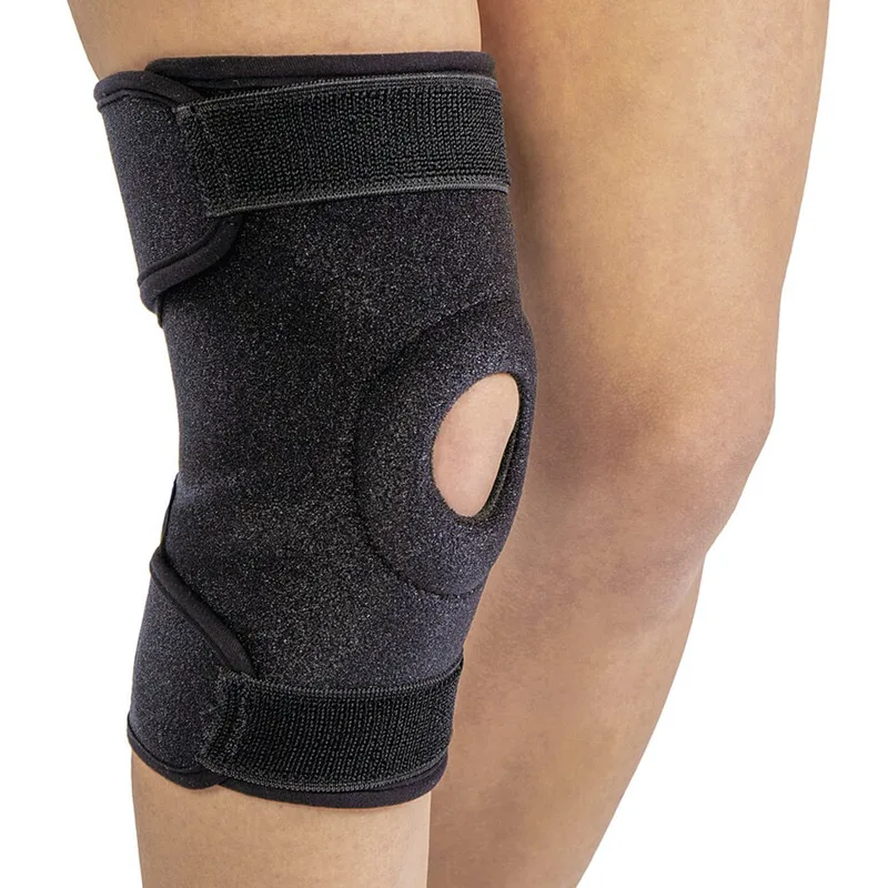 Anatomic Help Neoprene Knee Support Open Patela One Size Κωδ 0555 Μαύρο Επιγονατίδα Απλή Με Τρύπα για Ήπιες Ενοχλήσεις, Μετεγχειρητική Φροντίδα & Άθληση 1 Τεμάχιο