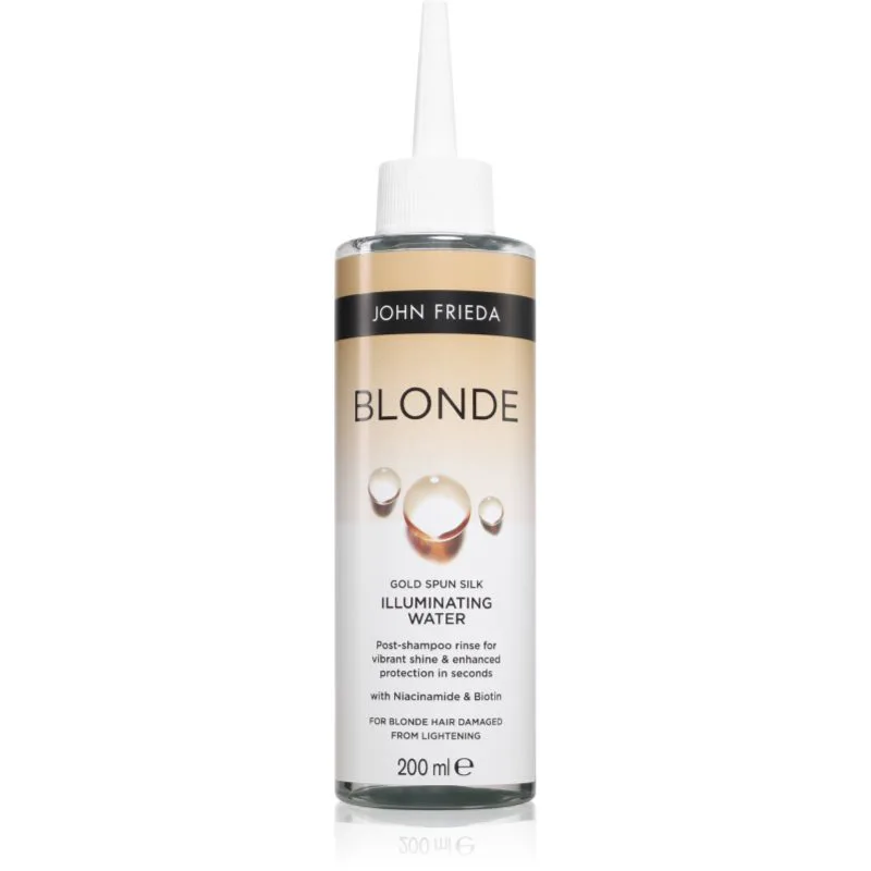 John Frieda Blonde Χρυσό Spun Silk Illumintaing Water λαμπρυντική φροντίδα για ξανθά μαλλιά 200 ml