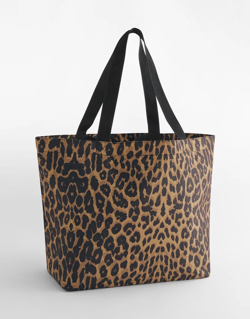 Leopard Print Carryall Tote Bag Bagbase BG194 Leopard Print