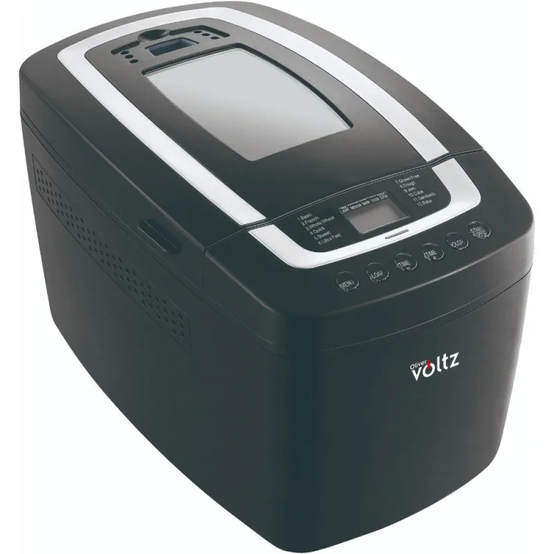 Αρτοποιείο Oliver Voltz OV51446B, 800W, 12 προγράμματα, οθόνη LCD, χρονοδιακόπτης, μαύρο.