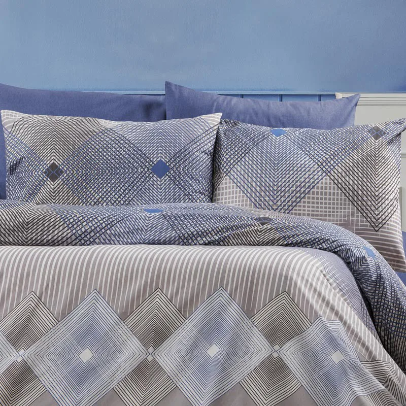 Μαξιλαροθήκη 50x70 Dimcol Kallirrhoe 604 Blue
