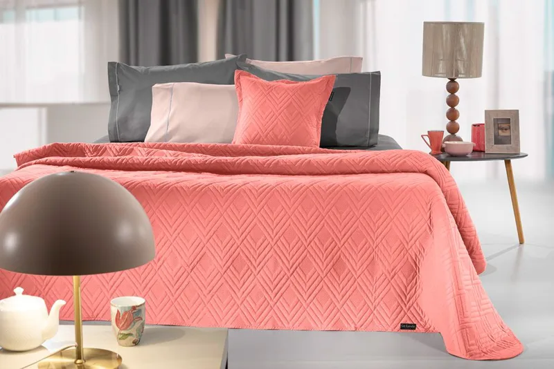 Σετ Κουβερλί Microfiber Υπέρδιπλο 220x240εκ. Curves Coral Guy Laroche (Ύφασμα: Microfiber, Χρώμα: Κοραλί , Μέγεθος: Υπέρδιπλα) - Guy Laroche - 5206480592065