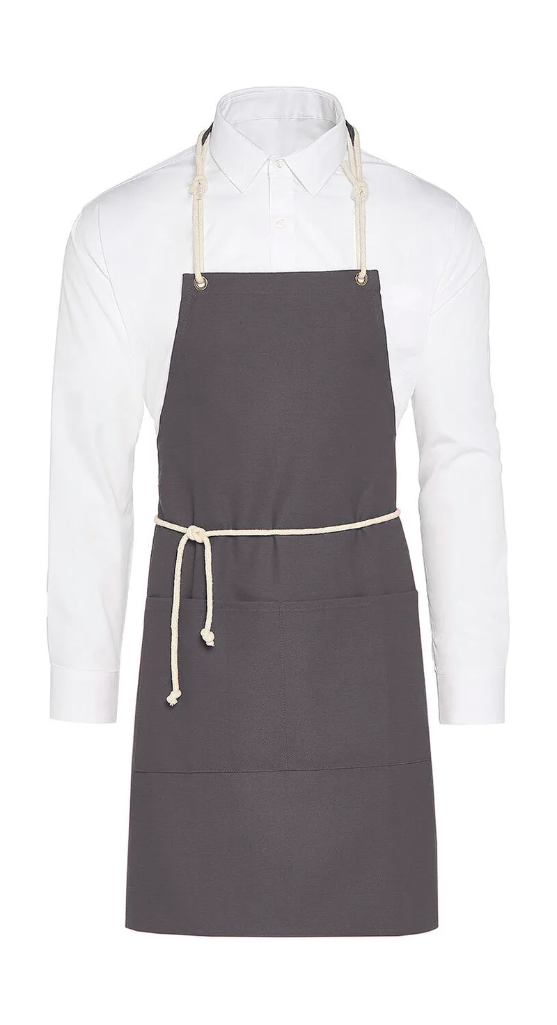 Ποδιά Λαιμού Corsica Canvas με Τσέπη SG Accessories - BISTRO JG15P-CA-Bib Grey
