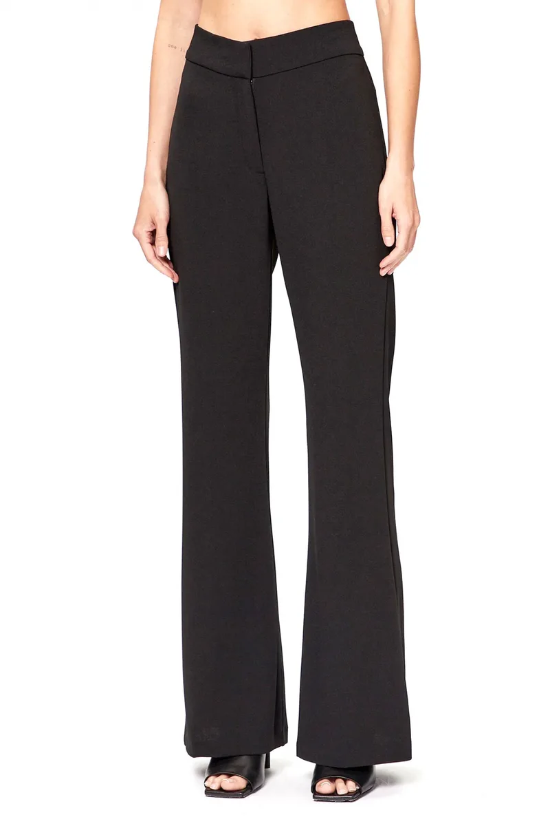 DKNY ΠΑΝΤΕΛΟΝΙ FLAIRED ΜΑΥΡΟ