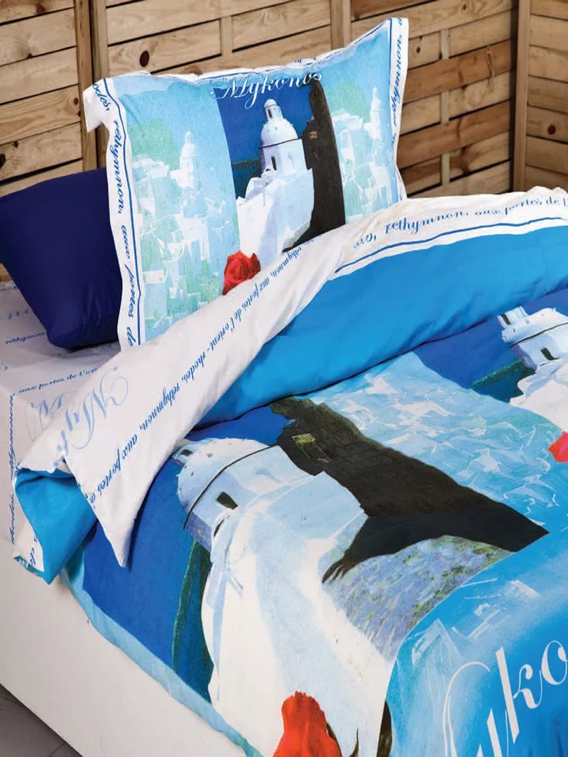 Σετ Παπλωματοθηκη Μονή Palamaiki Irene 160X240 Mykonos