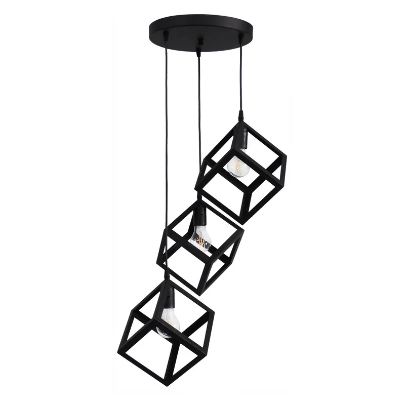 Φωτιστικό Οροφής Τρίφωτο Heronia Kyvos 35-0104 Black Plastic