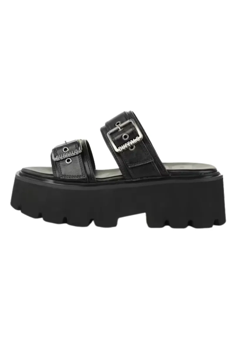 BUFFALO Σανδάλια - Πέδιλα BRAKE TWO STRAP - BLACK-1602362-BLACK