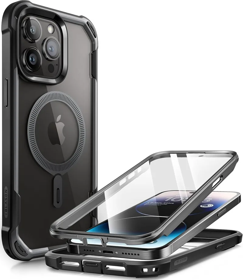 Θήκη iPhone 15 Pro Max Supcase i-Blason Ares Mag Full Body 360° Ανθεκτική με MagSafe - Black (843439136908)