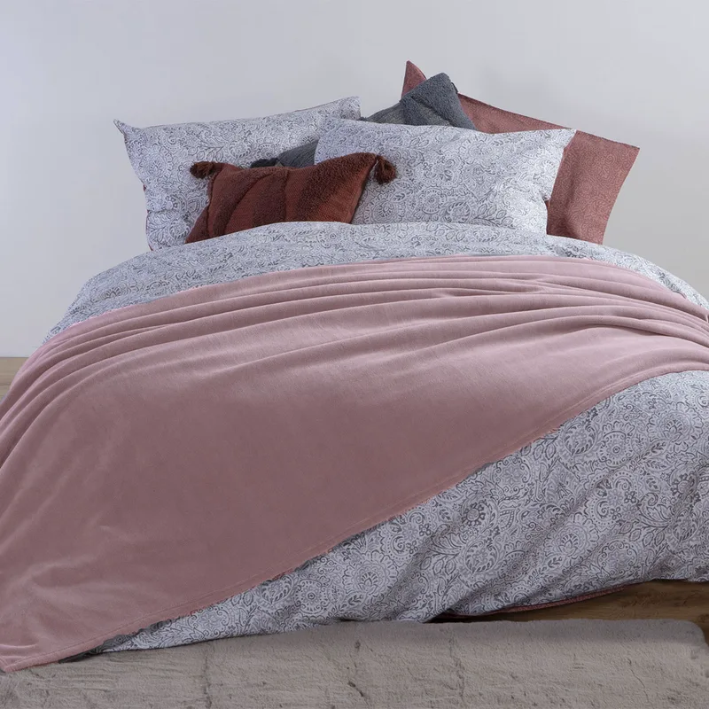 Κουβέρτα Fleece Υπέρδιπλη (220x240) Nef-Nef Homeware Cosy Ροζ