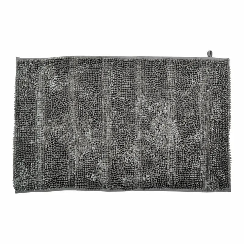 Πατάκι Μπάνιου 1500Gsm Με Sebs Πλάτη Γκρι Σενίλ 50x80cm ANKOR
