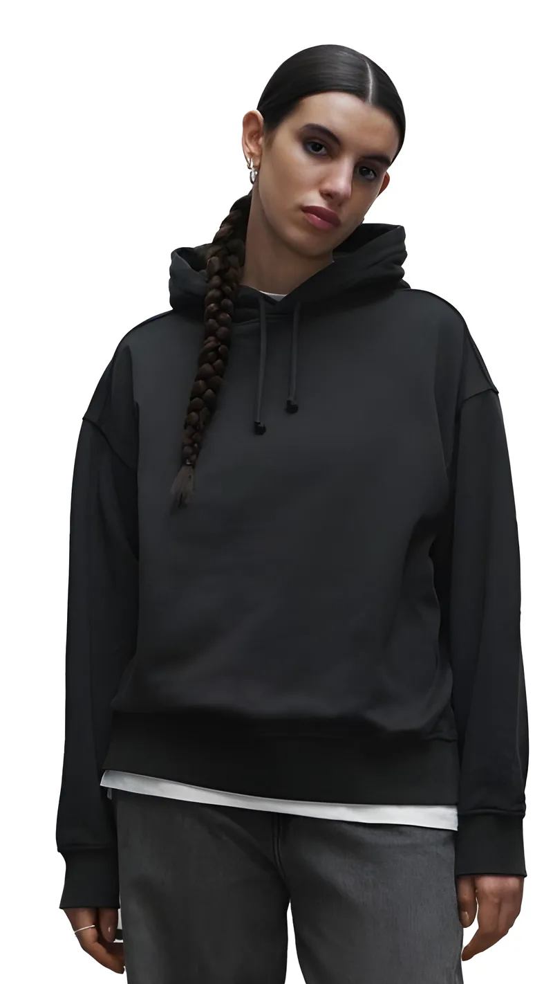 Γυναικείο Oversized Hoodie Φούτερ True Blanks by H&M 1112595 Off Black