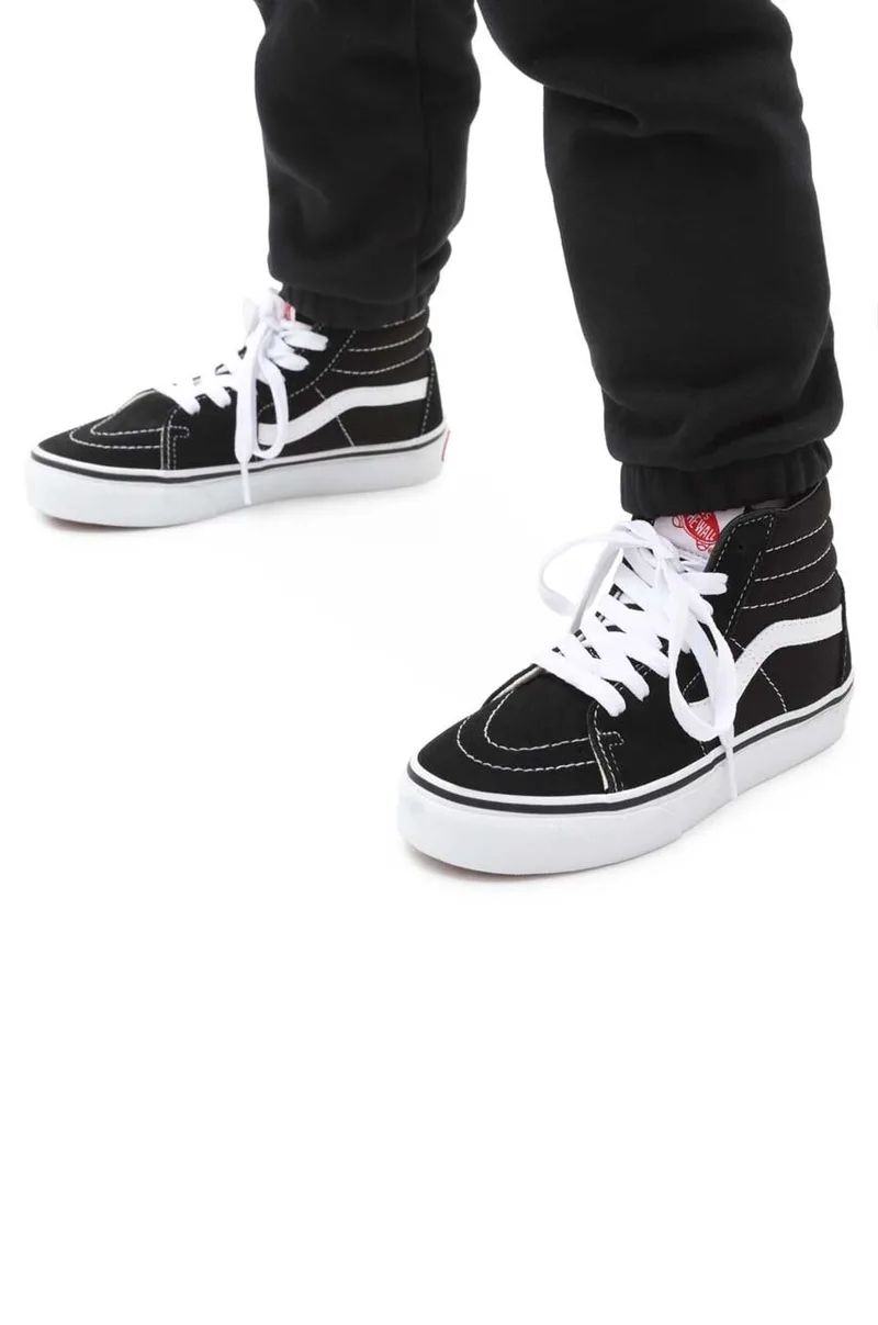 Παιδικά πάνινα παπούτσια Vans UY SK8 Hi BLACK/TRUE WHIT