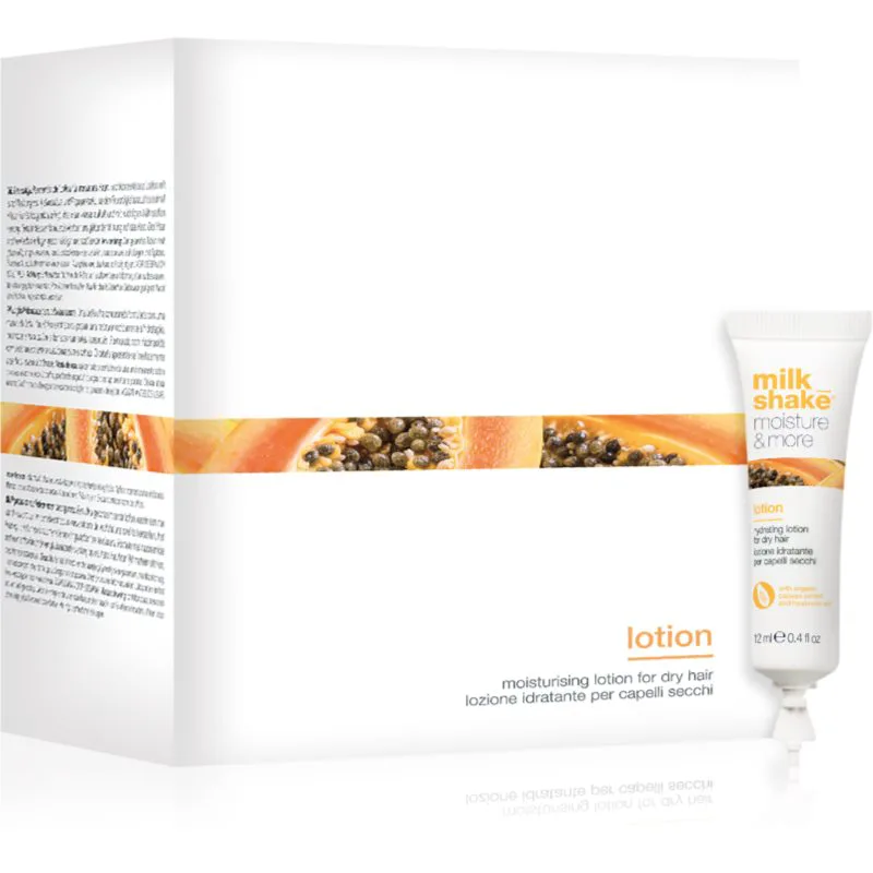 milk_shake® Moisture & More Lotion ενυδατικό γαλάκτωμα για ξηρά μαλλιά 12x12 ml