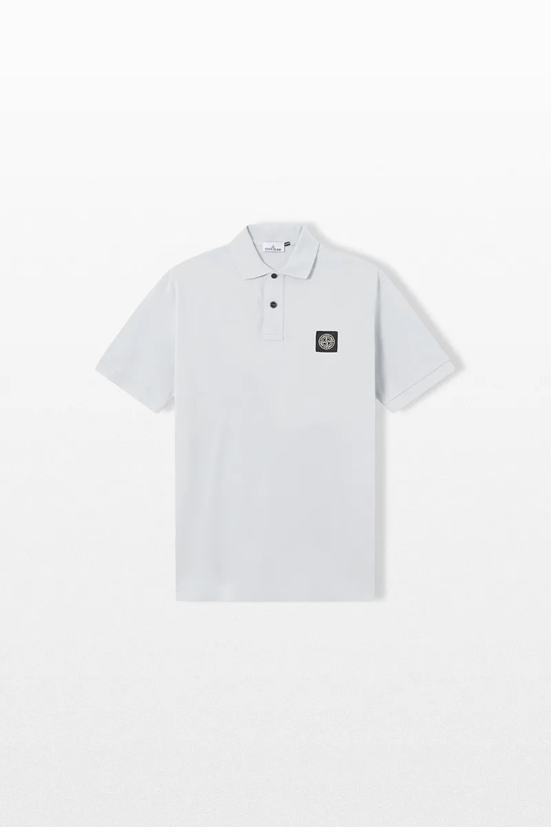 STONE ISLAND Ανδρικό Μπλε Short Sleeved Polo T-Shirt