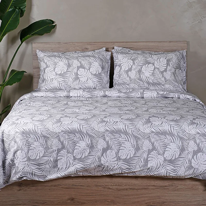 Σεντόνια Υπέρδιπλα (Σετ) 170X205+30 Sunshine Cotton Feelings 2038 Grey Με Λάστιχο (170x205+30)