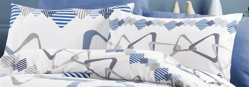 Μαξιλαροθήκη Φάκελος Polycotton 50x70εκ. Δαρεία 489 White-Blue DimCol (Χρώμα: Λευκό, Ύφασμα: 70% Βαμβάκι-30% Polyester) - DimCol - 33311647059