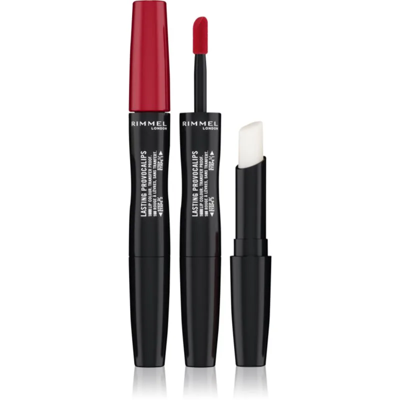 Rimmel Lasting Provocalips Double Ended μακράς διαρκείας κραγιόν απόχρωση 740 Caught Red Lip 3,5 γρ