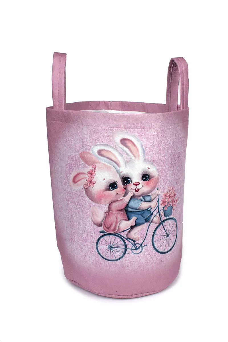 Παιδικό Καλάθι Αποθήκευσης Dimcol Best Friends 34 50x30x45 cm Ροζ Υφασμάτινο