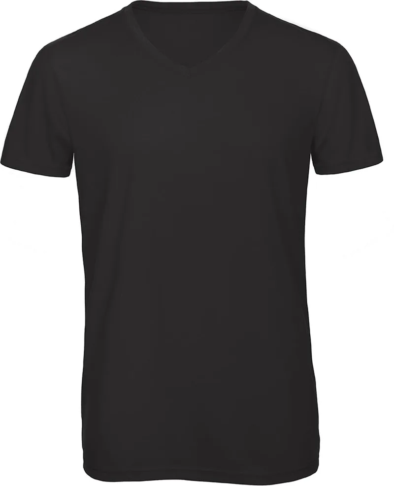 Ανδρικό T-Shirt V-Neck TM057 B & C Triblend Black