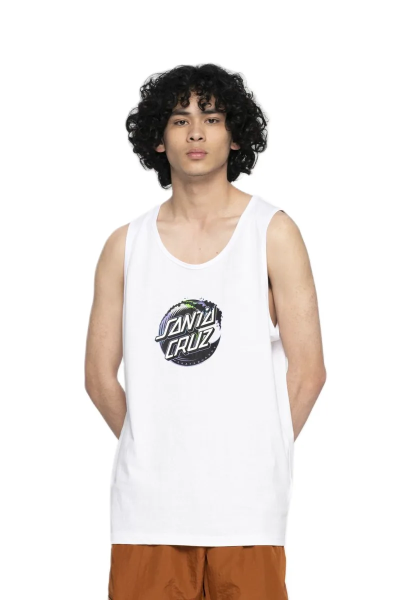 SANTA CRUZ Αμάνικες Μπλούζες Holo Wave Dot Vest - Λευκό-SCA-VST-0720-WHITE