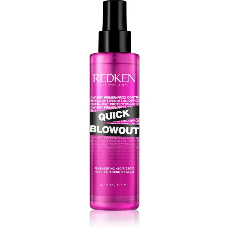 Redken Quick Blowout θερμοπροστατευτικό σπρέι για επεξεργασία με σίδερο ή ψαλίδι μαλλιών για γρήγορο φύσημα μαλλιών 125 ml