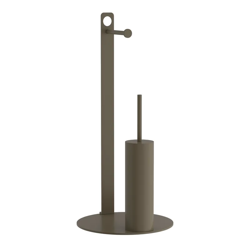 Πιγκάλ Με Χαρτοθήκη Ανοξείδωτο Matt Light Bronze Pam & Co Φ28x60εκ. 4-400-963 (Υλικό: Ανοξείδωτο, Χρώμα: Μπρονζέ) - Pam & Co - 4-400-963
